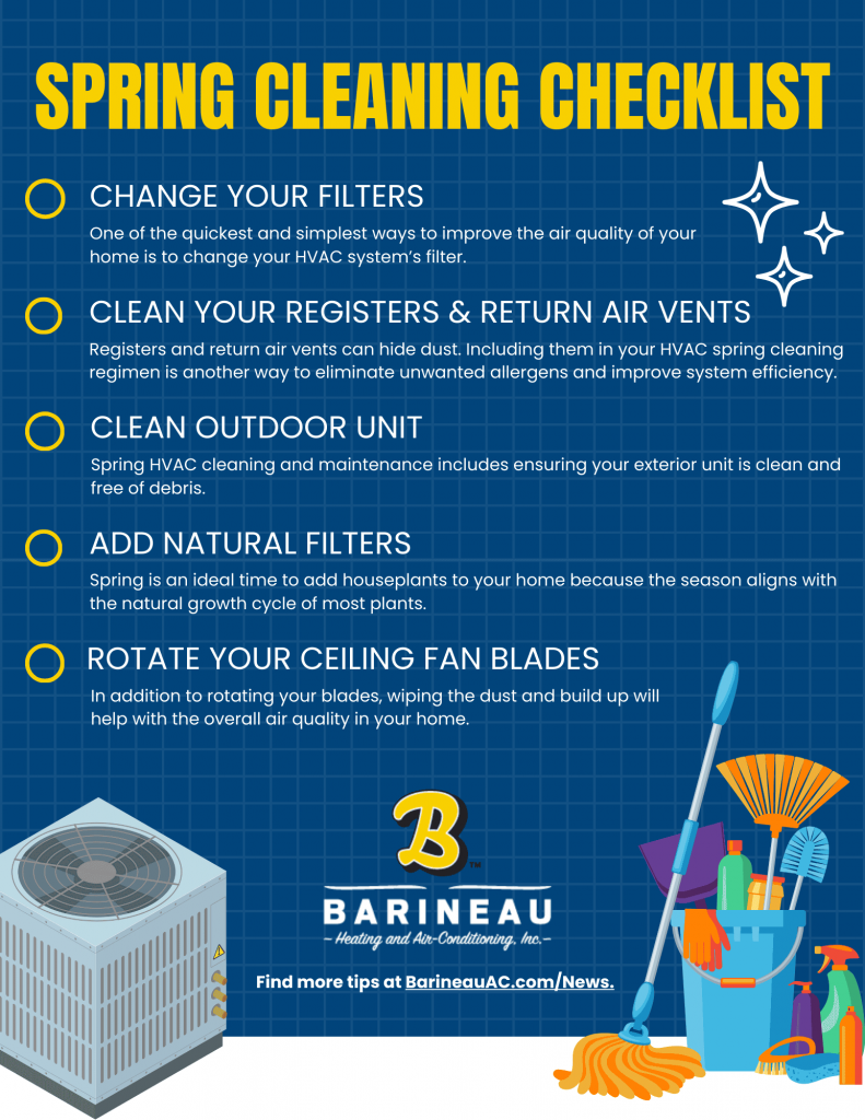 Tips for HVAC Spring Cleaning | Barineau Heating and Air